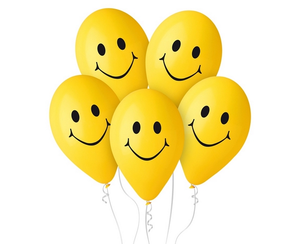 Balony premium ,,Uśmiechy" śr. 30cm (5szt) GS110/P178 GoDan